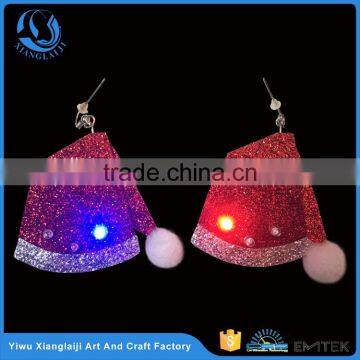 Christmas jewelry hat top design led earrings