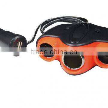 12V/24V Car Cigarette Lighter Three Socket