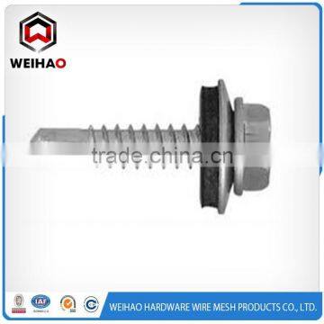Galvanized Hex head self drilling screw with EPDM bonded washer