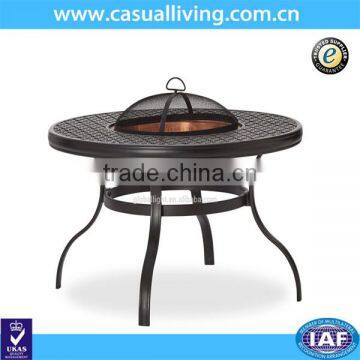 Cast-Aluminum Fire Pit with Table