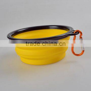 Pet Food Bowl Top Quality Food Grade Silicone Food Water Feeding Foldable Pet Bowl With Carabiner photo-6