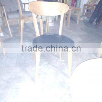 Solid Oak Wood Dining Chair Restaurant Wooden Chair photo-3