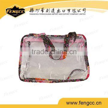 2016 hot sale promotion plastic clear cosmetic bag for lady