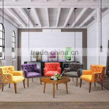 Sofa Chair For Lounge Room, Decorated With Button - Tufting Back Rest Multi Color photo-2