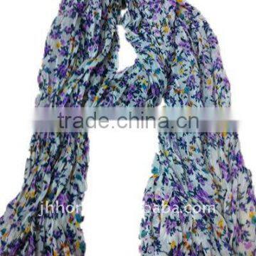 lady's fashion purple chiffon scarf