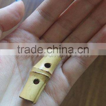 Natural Bamboo Handle With Buttons and Metal Hooks/rings for DIY Bags photo-2