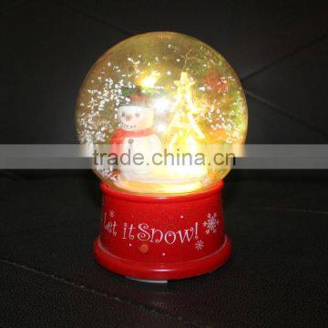 High Quality Colors of the Rainbow Snow Globe with Blowing Snow LED Light/Music