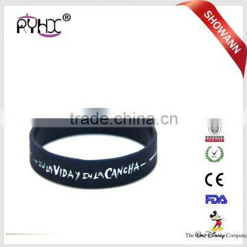 Most popular high quality silicone bracelet with custom logo
