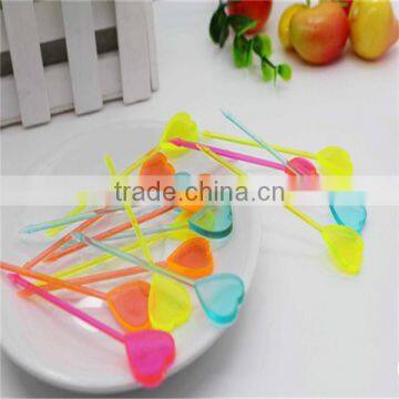 Decorative large plastic heart picks for party