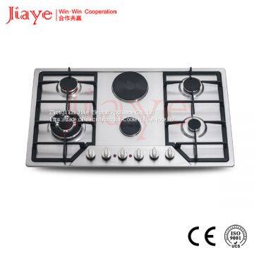 Jiaye Group built in portable electric hobs/ 4 Sabaf burners and 2 hotplate JY-ES6001