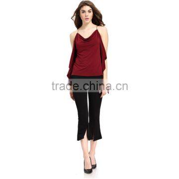 Domin Fashion Sleeveless off Shoulder Lady Top photo-3