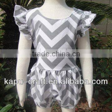 Hot sales chevron cotton romper, zig zag romper for little baby