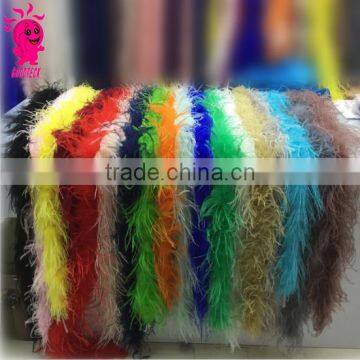 Wholesale manufacturers multicolor decotation ostrich and turkey boa