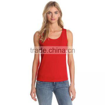 Women Fashion Style Hot Sale Cheap Price Blank Cotton Wholesale Stringer Lady Top photo-4