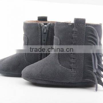 Simple Suede Leather Babies Prewalker Ankle Baby Boots photo-6