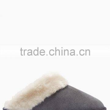 V1604 Open-Toe Sole Scuff Slippers Suede Mules