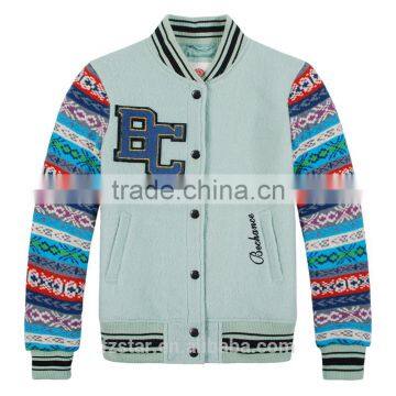 Wool Letterman Sweater Sleeves Mens Varsity Jacket photo-3