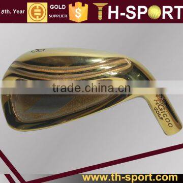 High performance Pretty Golden golf iron head with OEM logo