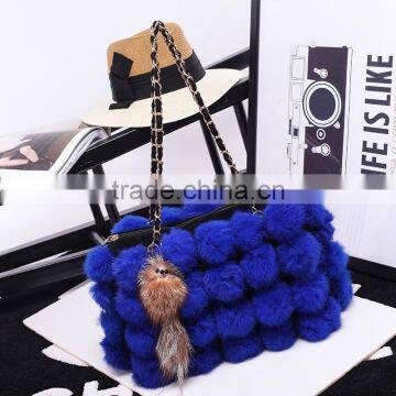 Multi Purpose Fashionable Rabbit Fur Bag photo-6