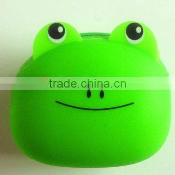 Silicone smart wallet cartoon frog figure coin purse