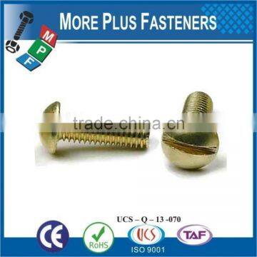 Made in Taiwan BSW Whitworth Slotted Round Head Machine Screw Brass BS450 photo-3