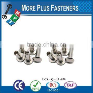 Made in Taiwan High Quality Stainless Steel Flat Head Semi Tubular Rivet