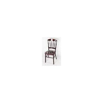 Mahogany Wooden Napoleon Chair , Fashion Black Wood Banquet Wedding Chairs