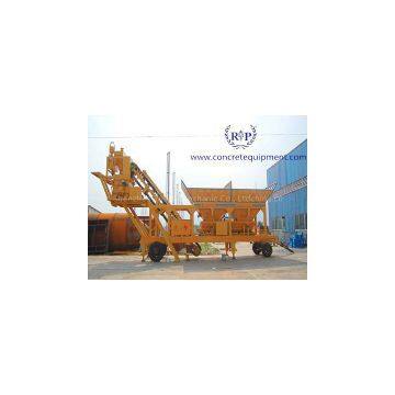 Mobile concrete mixing plant