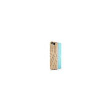 Elegant Stylish Combo Iphone5 / 5S Case Mobile Phone Covers With Ash Wood and Colorful PC