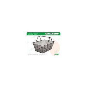 Retail Black Wire Mesh Double Handle Hand Held Shopping Baskets HBE-B-23