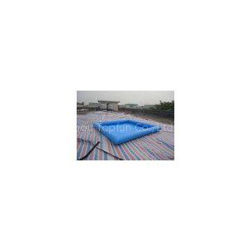 Square PVC Blue Inflatable Water Pool / Water Pool For Kids Fun 32cm Depth
