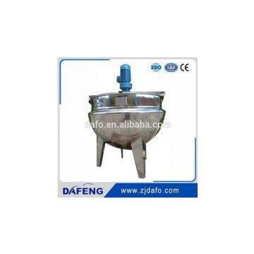 SUS304,316L 600Liter steam jacketed kettle double jacketed kettle with agitator