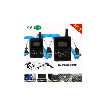 UHF800-823MHZ 470-510MHZ Wireless Tour Guide System Simultaneous Interpretation System