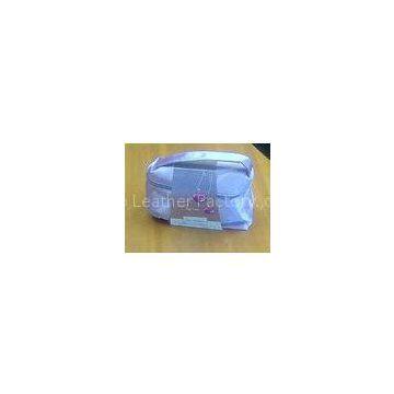 Personalized Shiny PVC Leather Makeup Bags With Full Opening Lid