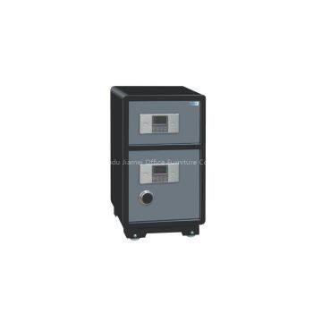 LCD displaying safe deposit box