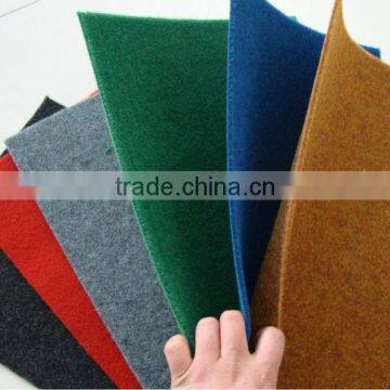 Latex backing non-woven needle punch blue exhibition carpet for floor