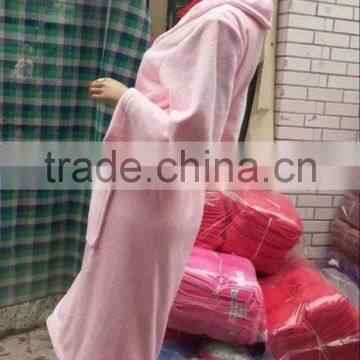 Gaoyang Factory Cheap Microfiber Bath Robe With Hair-drying Cap photo-2