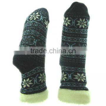 anti-slip acrylic Knitted warm floor socks