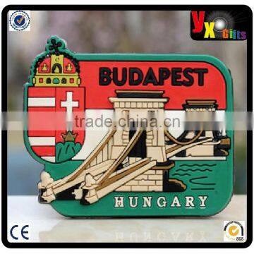 TOURIST SOUVENIR Rubber FRIDGE MAGNET ------ Budapest , Hungary