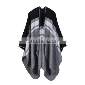 Ms. Bar Europe Cashmere Shawl Reversible Long Cloak photo-2