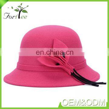 Multi - color fashion special flower design winter ladies formal elegant fancy hat