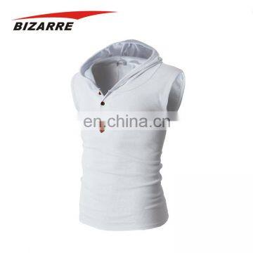Hot Sale Cotton Custom Mens Singlets With Hood photo-2