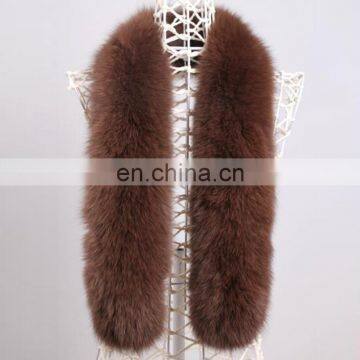 Long pattern fox fur collar scarf wholesale custom fox fur neckwear