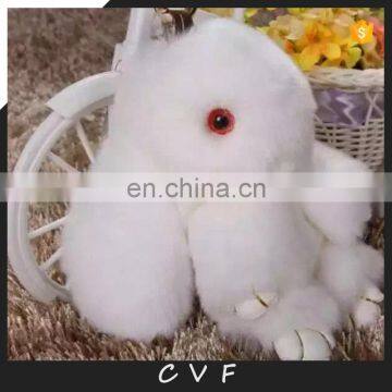 Top grade Copenhagen rabbit big lovely real rabbit fur bunny bag charm