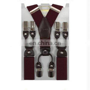 2017 Factory hot sale New best strong quality customized 6 clips suspenders