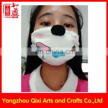 New designs protective emoji mask plush animal toy face pollution dust mask