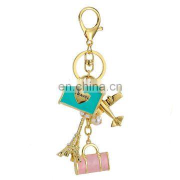 Zinc alloy purse bag metal keychains