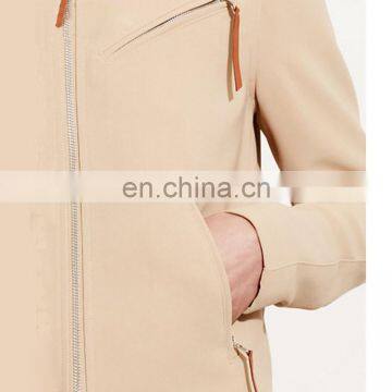 Fancy Stretch Crepe Neutral Classic Moto Jacket photo-5