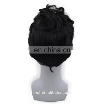 MCW-2354 New 2017 Fashion Synthetic Wig Black Short Straight Man Hair Wig Fancy Dress Costume Wig photo-3