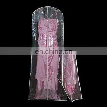 all clear PVC wedding garment bag 72 inch length plastic garment bag transparent bridal dress cover bag